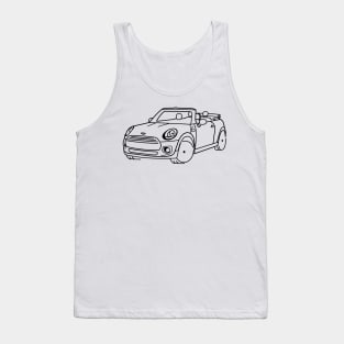 Black Mini Cooper Convertible Tank Top